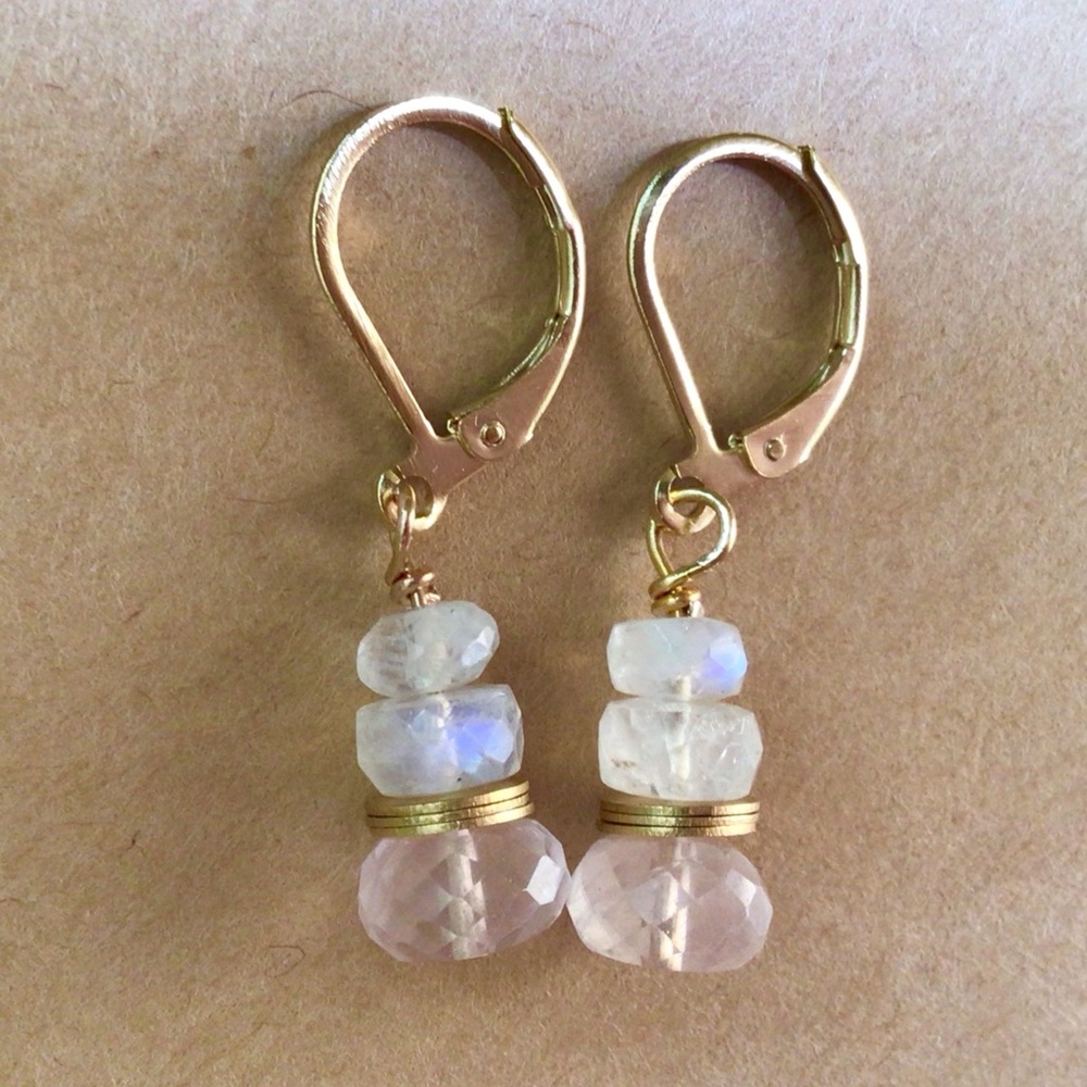 Sundance charm moonstone earrings